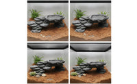 Resin Reptile Hide Realistic Reptile Cave with Arch Hollow Rock Cave Safe for Reptiles, Aquariums