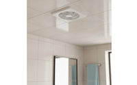 Ultra-Thin Embedded Fan Panel Space-Saving Recessed Ceiling Fan Modern Quiet for Bathroom, Kitchen
