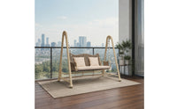Two-Seat Swing Chair Double Hanging Swing Chair Outdoor Furniture for Couples, Families, Garden, Balcony, Backyard