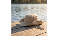 Fisherman Hat Wide Brim Sun Hat with Chin Strap Secure Fit Protection for Hiking, Travel