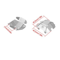 Chassis Bridge Guard Plate Kit Stainless Chassis Reinforcement Cover Kit with Screws Low-Profile Skid Plate for Garage Tuning