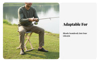 Foldable Design Cross-Legged Folding Stool Easy to Carry Wooden Cross-Brace Frame Stool Lightweight Portable Seat Quick Setup for Fishers, Tailgaters, Fishing, Camping, journey, externaldoor Meal