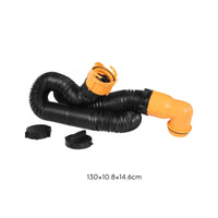 Flexible RV Sewage Hose with End Caps Corrugated RV Sewer Hose Sturdy Kit Rugged for Motorhome
