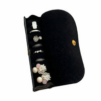 Compact Design Portable Jewelry Case Soft Lining Small Jewelry Organizer Lightweight for Women, Travelers, Business Trip, Vacation, Dresser