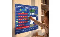 Math Calendar Pocket Chart Elementary Preschool Math Calendar Multi-Functional Classroom Pocket Chart for Young Children