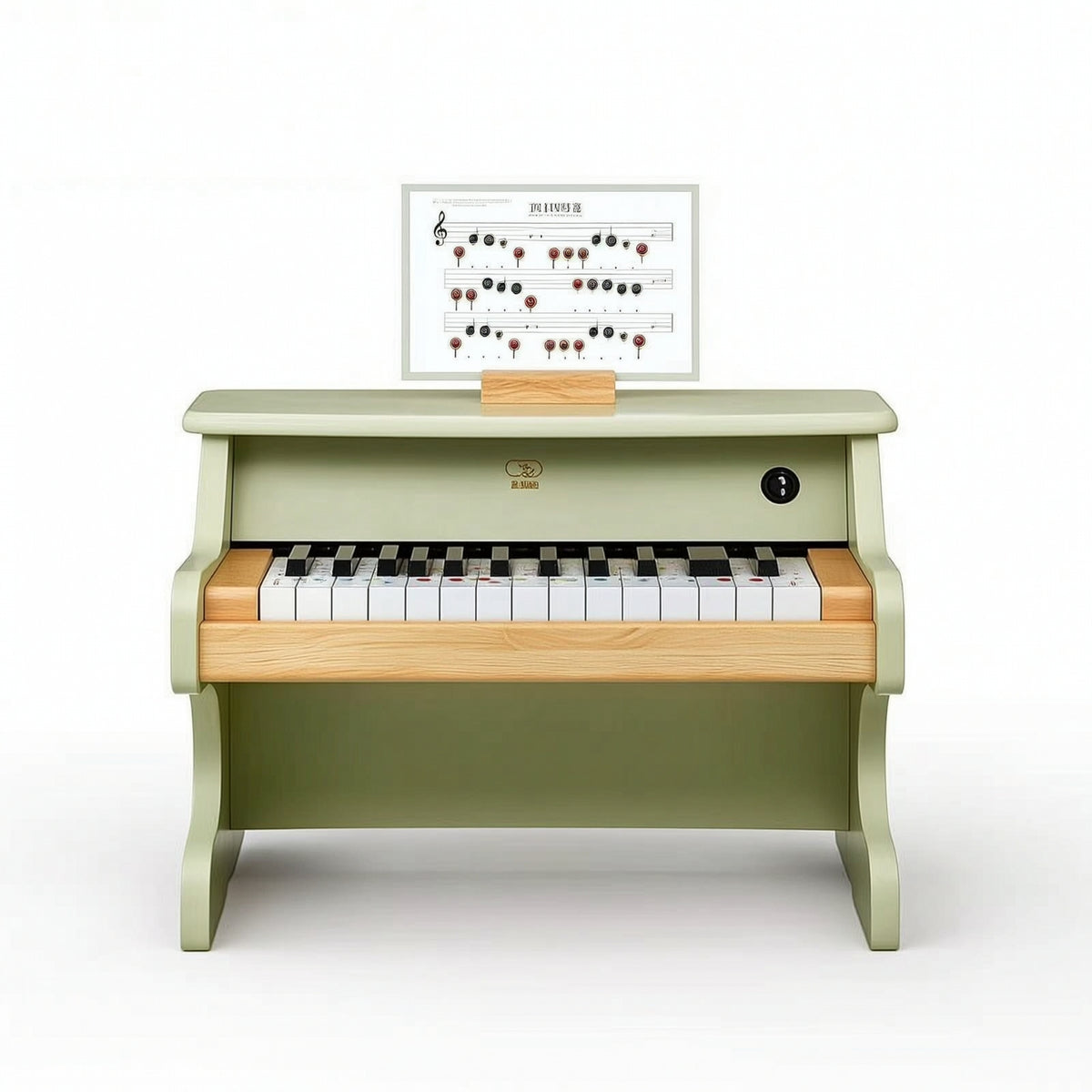 Wooden Piano with Music Stand 25-Key Tabletop Piano Educational Musical Instrument for Young Children, Beginners, Playroom, Preschool, Nursery