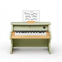 Wooden Piano with Music Stand 25-Key Tabletop Piano Educational Musical Instrument for Young Children, Beginners, Playroom, Preschool, Nursery