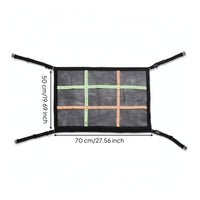 Car Ceiling Storage Net Mesh Car Ceiling Cargo Net Overhead Cargo Organizer Adjustable Overhead Storage Organizer Space-Saving