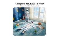 Gender-Neutral Design Astronaut Jumpsuit with Helmet Realisticistic Look Astronaut Jumpsuit Set STEM Learning Role-Play Outfit Reflective Visor for Children, Performers, Stage Performances, School Events, Birthday Party, Cosplay Event