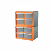 Easy to Sort Small Parts Organizer Cabinet Multi-Purpose Small Parts Drawer Cabinet Clear Drawers Screw Storage Organizer Stackable for Workshop, Garage, Repair Bench