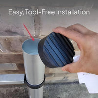 Rubber Ladder Feet Caps, Anti-Slip, Durable, Black