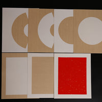 Thickened Blank Xuan Paper Round Cardboard Mirror Painting Watercolor Children's Drawing Graffiti Fan-shaped Red Wedding Book