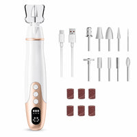 Nail Drill with LCD Display Portable Nail Grinder Pen E-File Rechargeable for Beginners, Travel, Home