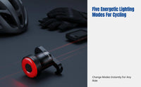 Bike Warning Light With Smart Brake Sensing, Waterproof, Type-C Charging, For Street & Trail Bikes, Night Use