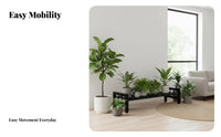 Mobile with casters Multi-Tier Plant Shelf Modern Minimalist design Tiered Rolling Pot Holder Floor-Standing Flower Display Anti for Indoor Gardeners, Apartment Dwellers, Homeowners, Balcony, Living Room, Bedroom, Patio