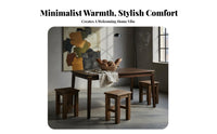 New Chinese Design Dining Table Multi-Functional Solid Wood Dining Table Minimalist Design Rectangular Writing Desk for Families, Students