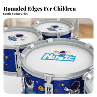 Early Education Kids Drum Set Develops Hand-Eye Coordination Toddler Jazz Drum Kit Great Gift children's Percussion Set Safe Design for Beginners, Preschoolers, Music Learning, Birthday Party, Playtime, Holiday Celebration