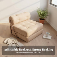 Fold-Expandable Single Sleeper Chair Multifunctional Design Fold-Expandable Single Bed Chair Space-Saving Transfusionable Sofa for Students, Balcony