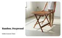 Foldable Design Cross-Frame Tea Table Space-Saving Indoor Furniture Japanese Design Portable Stand Multi-Functional for Apartment Dwellers, Students, Adults, Small Areas, Living Room, Bedroom, Bay Window