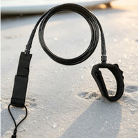 Surfboards Leash with Ankle Cuff Coiled Leash Flexible Leg Rope for Sea