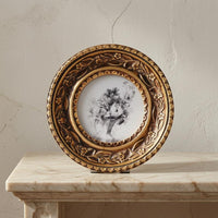 Floral Tabletop Photo Frame Embossed Vintage Photo Frame