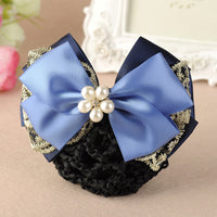 Professional Hairnet Bow Clip for Bank, Postal, Telecom, and Flight Attendant Uniforms