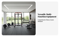 Multi-Function Squat Rack Heavy-Duty Construction Multifunctional Squat Rack Stable Frame Power Cage for Fitness Enthusiasts, Bodybuilders, Home Gym