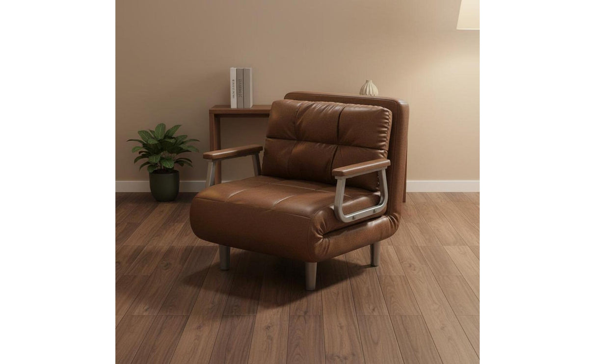 Folding Sofa Bed Space Saving Convertible Armchair Bed Easy to Convert Single Sleeper Chair for Small Areas, Study Room