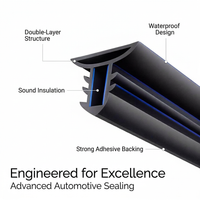 Car Door Seal Automotive Rubber Seal Strip, Heavy Duty Vehicle Weatherstrip, Soundproofing Waterproof Car Seal, Auto Door Seal for Repair