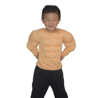 Wangnuo Muscle T-Shirt for Role Play with Fake Chest and Abs