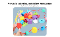 Educational Stacking and Lacing Beads Set Fine Movement Skills Development Lacing Beads Toy Set Hand-Eye Coordination for Preschoolers