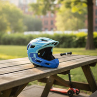 Safety Helmet with Detachable Chin Bar Adjustable Full-Face Helmet Ventilated Breathable for Children, Adolescent, Toddlers, Cycling, Scooting, Roller Skating, Balance Bike