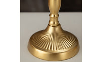 Candlestick with Fluted Base Polished Taper Candle Holder Fluted Candlestick Holder Sturdy Versatile for Dining Tables