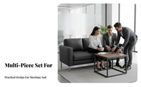 Minimalist Design 3 Piece Lounge Suite Business design 3-Piece Couch and Chair Set Flexible Combination Reception Seating Comfortable Backrest for Corporate Buyers, Waiting Room, Small Spaces