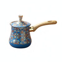 Multi-Purpose Turkish Coffee Pot Stovetop Compatible Cezve Ibrik Pot Food-Grade Material Long Handle Milk Pan Mirror Polished Finish for Home Kitchen, Cafe