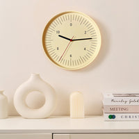 Fine Minute Markers Arabic Numeral Wall Clock Red Second Hand Minimalist Wall Clock Black Hands Home Decor ABS Plastic for Living Room, Bedroom