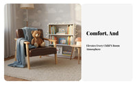 Solid Wood Frame Padded Toddler Chair Youngster-Sized Miniature Tufted Armchair Soft and Comfortable youngsters' Sofa Ergonomic Design for Preschoolers, Babies 12 months+, Kindergarten, Reading Corner, Photography Studio, Playroom