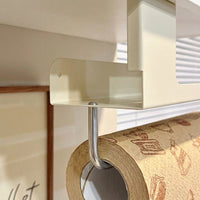 Wall Mounted Hanging Kitchen Organization Rack for Home Cooks, Stainless Steel Under Cabinet Paper Towel Holder