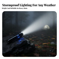 Battery-Powered Lamp Flashlight Type-C Fast Charging High Power Zoomable Flashlight Long Range Waterproof Torch Shockproof