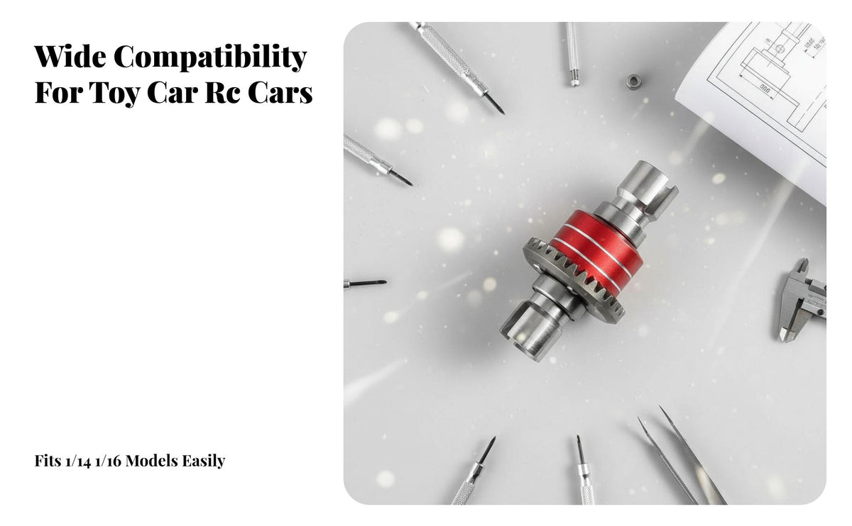 RC Car Front Rear Differential Universal Fit Front Rear Differential High Durability Steel Bevel Gear for Outdoor Bashing