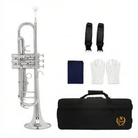 Trumpets Straight Bell Trumpets with Carrying Case Bright for Educational Band