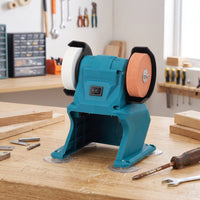 Compact Benchtop Grinder Stable Bench Grinder with Wrench Portable Sharpening Machine Non-Slip for DIYers, Hobbyists, Home Workshop, Garage