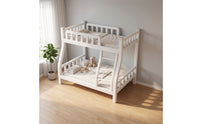 Space-Saving Bunk Bed with Ladder Heavy Duty Metal Bunk Bed Long-Lasting Furniture Reinforced for Children, Students, Dormitory