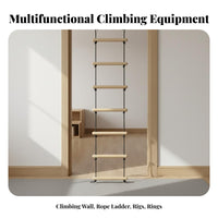 Kids Climbing Wall Physical Active Kids Climbing Wall Set Improves Coordination Indoor Play Set for Preschoolers, Boys, Home, Kindergarten, Playroom