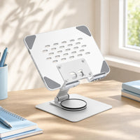 Tablet Stand, with Rotating Base Universal Tablet Holder with Rotating Base Secure for Office