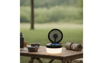 Multi-Functional Solar Fan Camping Lamp Emergency Camping Lantern with Fan Lightweight Portable Lantern Power Outage for Backpackers, Tabletop