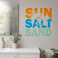 Summer Beach Letter Wall Decal for Vacation Decor
