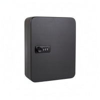 Metal Key Storage Box Lockable Wall Mount Key Cabinet Matte Finish Rounded Corners