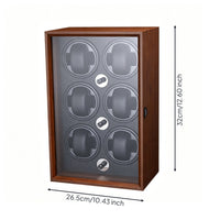 6-Slot Watch Winder Cabinet Automatic Watch Winder Box Anti Case Rotating for Dresser