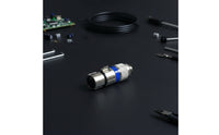 XLR to Thread Adapter Silver Inline Coupler Rugged for Tight Confined Areas